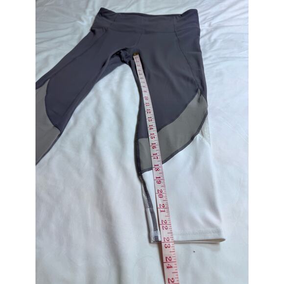 Athleta Salutation Gray Stretch Mesh Workout Pants Women's Size Large L - Picture 10 of 10